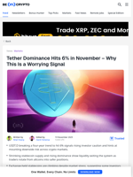 Tether Dominance Surges to 6% — A Red Flag for the Market?