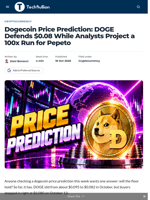 Dogecoin Price Prediction: DOGE Defends $0.08 While Analysts Project a 100x Run for Pepeto - TechBullion