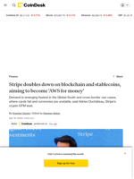 Stripe doubles down on blockchain, stablecoins to become 'AWS for money,' crypto head says