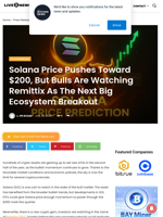 Solana Price Pushes Toward $200, But Bulls Are Watching Remittix As The Next Big Ecosystem Breakout | Live Bitcoin News