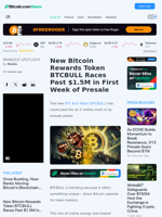 New Bitcoin Rewards Token BTCBULL Races Past $1.5M in First Week of Presale – Branded Spotlight Bitcoin News