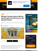 Morgan Stanley Opens Bitcoin Access To All Wealth Clients