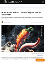 How To Get Paid In Chiliz (CHZ) For Social Activities? - DailyCoin