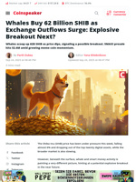 Whales Buy 62 Billion SHIB as Exchange Outflows Surge: Explosive Breakout Next? - Coinspeaker