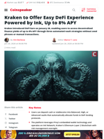 Kraken to Offer Easy DeFi Experience Powered by Ink, Up to 8% APY - Coinspeaker