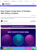 Best Crypto to Buy Now: XRP, Solana, Cardano