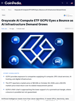 Grayscale AI Compute ETF GCPU Eyes a Bounce as AI Infrastructure Demand Grows
