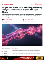 Bitget Becomes First Exchange to Fully Integrate Ethereum Layer-2 Morph Chain - Coinspeaker