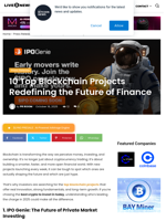10 Top Blockchain Projects Redefining the Future of Finance | Live Bitcoin News