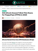 Still Altcoin Season? What This Means for FloppyPepe (FPPE) in 2025