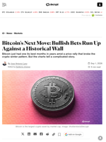 Bitcoin's Next Move: Bullish Bets Run Up Against a Historical Wall - Decrypt