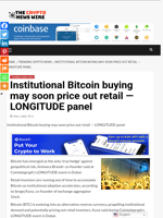 Institutional Bitcoin buying may soon price out retail — LONGITUDE panel - The Crypto News Wire