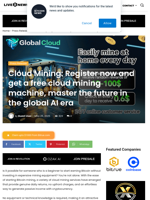 Cloud Mining: Register now and get a free cloud mining machine, master the future in the global AI era | Live Bitcoin News
