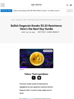 Bullish Dogecoin Breaks $0.20 Resistance: Here’s the Next Key Hurdle