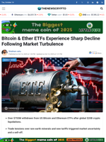 Bitcoin & Ether ETFs Experience Sharp Decline Following Market Turbulence - TheNewsCrypto