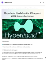 Hyperliquid dips below the $28 support. Will it bounce back soon?