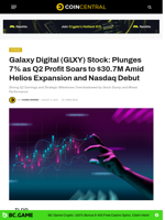 Galaxy Digital (GLXY) Stock: Plunges 7% as Q2 Profit Soars to $30.7M Amid Helios Expansion and Nasdaq Debut