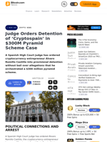 Judge Orders Detention of ‘Cryptospain’ in $300M Pyramid Scheme Case – Crypto News Bitcoin News