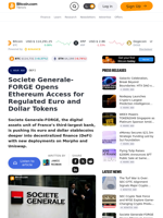 Societe Generale-FORGE Opens Ethereum Access for Regulated Euro and Dollar Tokens – Defi Bitcoin News