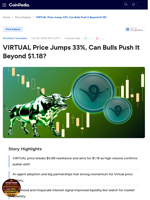 VIRTUAL Price Jumps 33%, Can Bulls Push It Beyond $1.18?