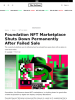 Foundation NFT Marketplace Shuts Down Permanently After Failed Sale - 