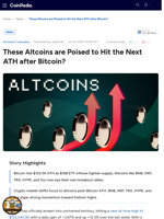 These Altcoins are Poised to Hit the Next ATH after Bitcoin?