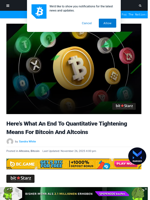 Here’s What An End To Quantitative Tightening Means For Bitcoin And Altcoins | Bitcoinist.com