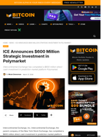 Intercontinental Exchange Announces $600 Million Investment In Polymarket