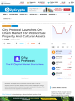 City Protocol Launches On-Chain Market For Intellectual Property And Cultural Assets
