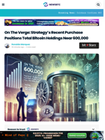 On The Verge: Strategy's Recent Purchase Positions Total Bitcoin Holdings Near 600,000