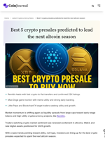 Best 5 crypto presales predicted to lead the next altcoin season - CoinJournal