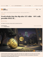 Zcash whales buy the dip after 42% slide – 60% rally possible ONLY IF… - AMBCrypto
