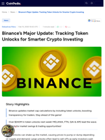 Binance’s Major Update: Tracking Token Unlocks for Smarter Crypto Investing