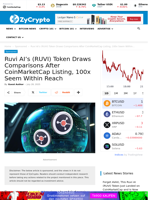 Ruvi AI’s (RUVI) Token Draws Comparisons After CoinMarketCap Listing, 100x Seem Within Reach