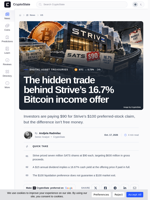 The hidden trade behind Strive's 16.7% Bitcoin income offer