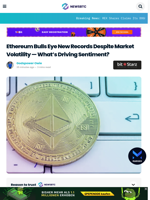 Ethereum Bulls Eye New Records Despite Market Volatility — What's Driving Sentiment?