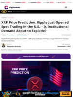 XRP Price Prediction: Ripple Just Opened Spot Trading in the U.S. – Is Institutional Demand About to Explode?