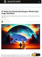 1T Shiba Inu Floods Exchanges: Whales Eye Huge Volatility? - DailyCoin