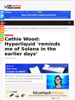 Cathie Wood: Hyperliquid ‘reminds me of Solana in the earlier days’ - The Crypto News Wire