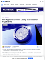 SEC Approves Generic Listing Standards for Crypto ETFs