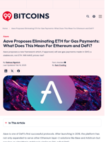 Aave Proposes Eliminating ETH For Gas Payments: GHO Crypto?