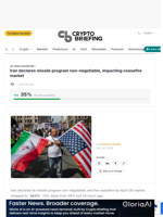 Iran declares missile program non-negotiable, impacting ceasefire market