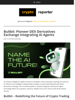 Bullbit: Pioneer DEX Derivatives Exchange Integrating AI Agents
