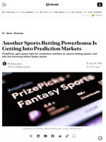 Another Sports Betting Powerhouse Is Getting Into Prediction Markets - Decrypt
