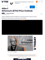 Mike Novogratz Stuns With Rare Ethereum (ETH) Price Outlook