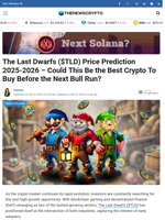 The Last Dwarfs ($TLD) Price Prediction 2025-2026 – Could This Be the Best Crypto To Buy Before the Next Bull Run?