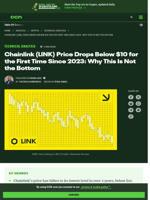 Chainlink Price Could Drop Below $5 After 40% Crash — Why?