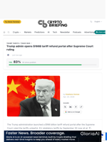 Trump admin opens $166B tariff refund portal after Supreme Court ruling