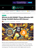 Bitcoin to Hit $100K? These Altcoins Will Surge 10,000% Before BTC Moves! - Crypto News Flash