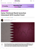 Qatar National Bank launches tokenized QCD market fund - Coinfea